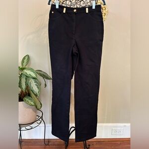 St. John Sport by Marie Gray Straight Leg Classic Black Denim Women's Jeans 6